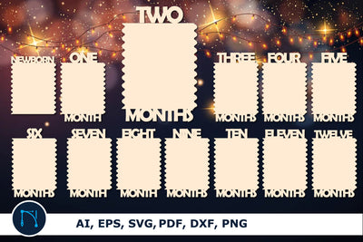 First Birthday Monthly Banner svg Bundle SVG MD JOYNAL ABDIN 