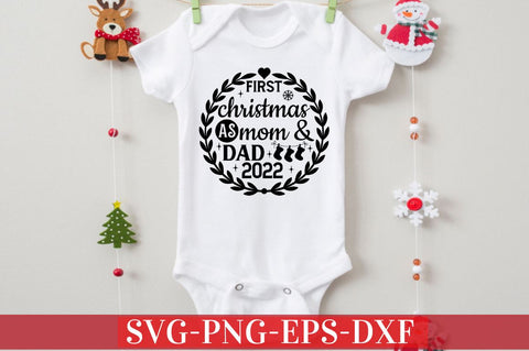 First christmas as mom & dad 2022 SVG SVG DESIGNISTIC 