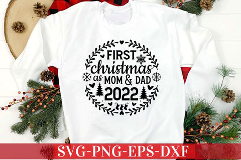 First christmas as mom & dad 2022 SVG SVG DESIGNISTIC 