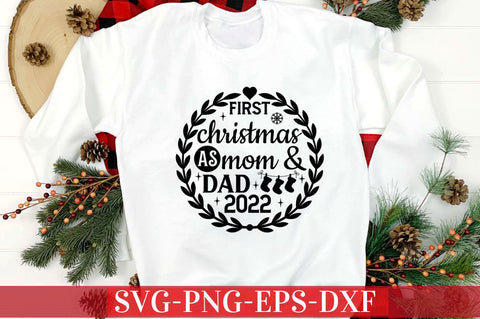 First christmas as mom & dad 2022 SVG SVG DESIGNISTIC 