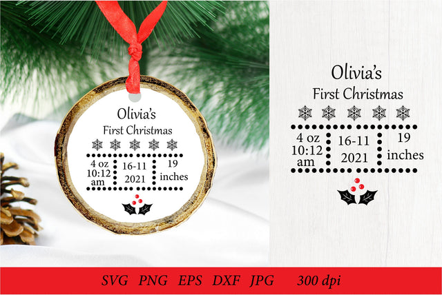First Christmas. Baby Birth Announcement. Baby Birth SVG SVG Olga Terlyanskaya 