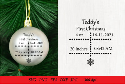 First Christmas. Baby Birth Announcement. Baby Birth SVG SVG Olga Terlyanskaya 
