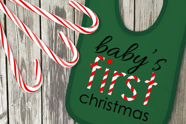 First Christmas Candy Cane Stripes SVG Designed by Geeks 