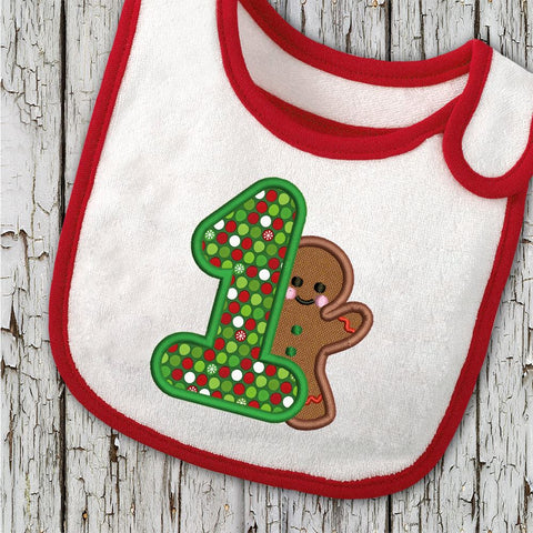 First Christmas Gingerbread Man Applique Embroidery Embroidery/Applique Designed by Geeks 