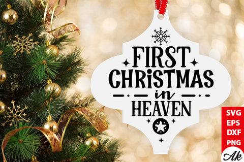 First christmas in heaven Cardinal Arabesque SVG akazaddesign 