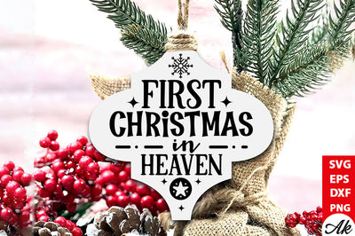 First christmas in heaven Cardinal Arabesque SVG akazaddesign 