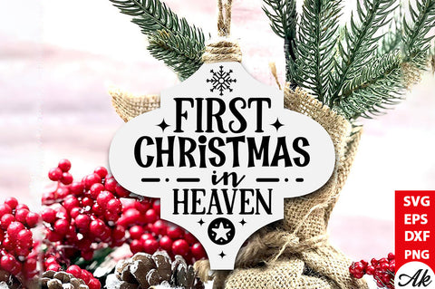 First christmas in heaven Cardinal Arabesque SVG akazaddesign 