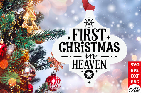 First christmas in heaven Cardinal Arabesque SVG akazaddesign 