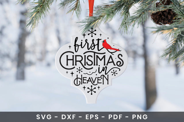 First Christmas in Heaven, Christmas Arabesque Ornament SVG SVG CraftLabSVG 