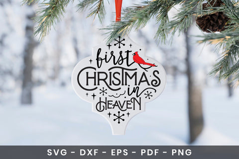 First Christmas in Heaven, Christmas Arabesque Ornament SVG SVG CraftLabSVG 