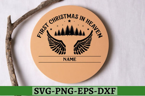First christmas in heaven name SVG, First christmas in heaven name SVG DESIGNISTIC 