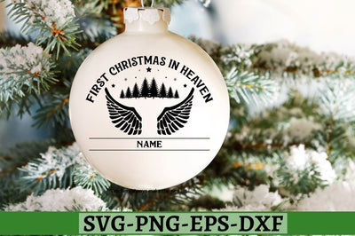 First christmas in heaven name SVG, First christmas in heaven name SVG DESIGNISTIC 