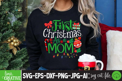 First Christmas Mom SVG Cute File SVG Insomnia Std 