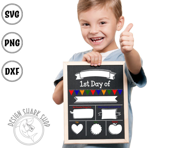 First Day of School Primary SVG Design Shark 