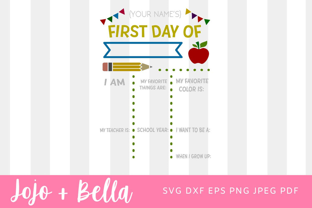 First day of school sign SVG, Back to school svg, teacher svg, first ...