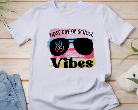First Day Of School Sublimation Designs, 6 First Day Of School PNG Files, Happy First Day Of School PNG, First Day Of School Vibes PNG Sublimation HappyDesignStudio 