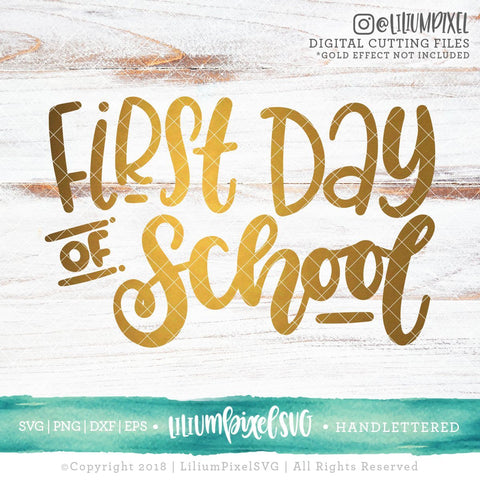 First Day of School SVG Lilium Pixel SVG 