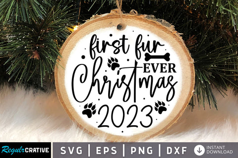 First fur ever christmas 2023 SVg Design SVG Regulrcrative 