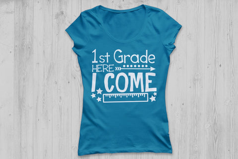 First Grade Here I Come| 1st Grade Svg Cutting Files SVG CosmosFineArt 