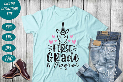 first Grade is Magical svg, first grade teacher svg, Cool Teacher T-shirt svg, Cut files, Funny Teacher Svg, Back To School Svg,School Svg,First Day Of School, Teacher Svg,Unicorn Svg SVG Isabella Machell 