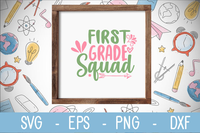 first grade squad cut file SVG Svgcraft 