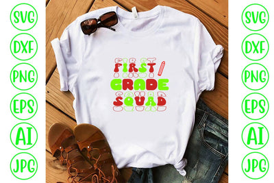 First Grade Squad Retro SVG SVG Syaman 