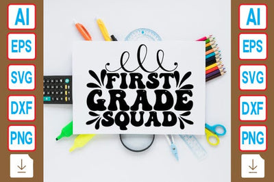 First Grade Squad SVG Craftlabsvg24 