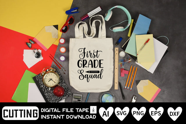 First Grade Squad SVG CraftlabSvg29 