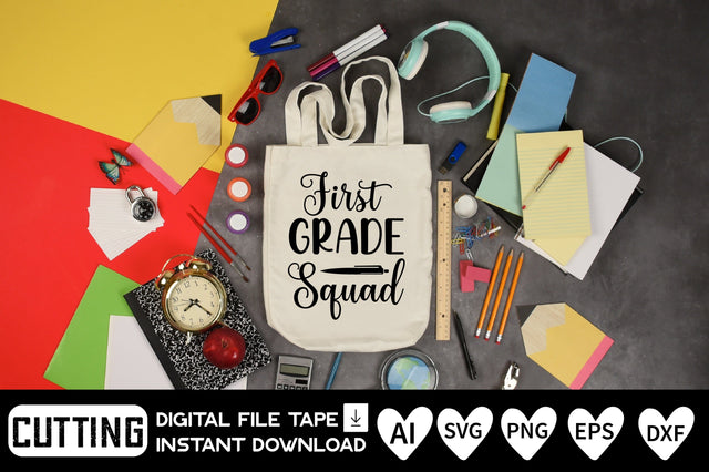 First Grade Squad SVG CraftlabSvg29 