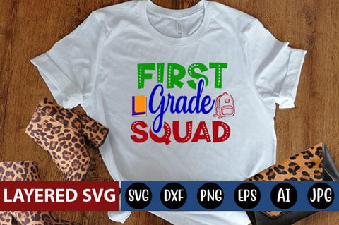 First Grade Squad Svg cut file SVG Blessedprint 