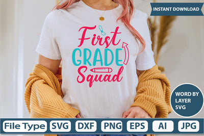 First Grade Squad Svg Cut File SVG DesignPlante 503 