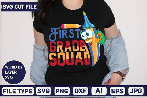 First Grade Squad SVG Cut File SVG DesignPlante 503 