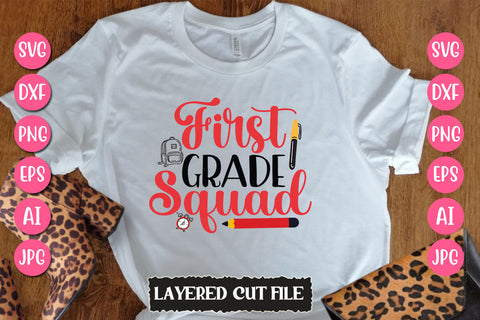 First Grade Squad SVG Cut File SVG Newmockups 