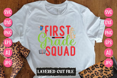 First Grade Squad SVG Cut File SVG Newmockups 