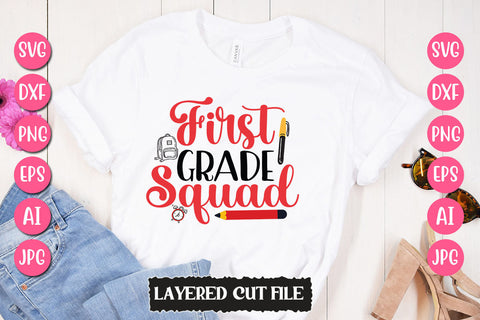 First Grade Squad SVG Cut File SVG Newmockups 