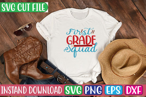 First Grade Squad SVG Cut File SVG Studio Innate 
