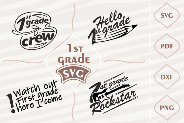 First grade SVG bundle SVG Digital Mojito 
