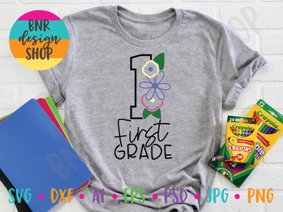 First Grade SVG SVG BNRDesignShop 