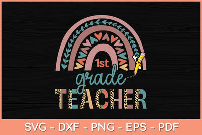 First Grade Teacher Funny Back To School Svg Cutting File SVG artprintfile 