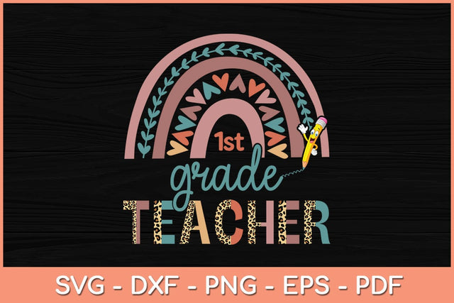 First Grade Teacher Funny Back To School Svg Cutting File SVG artprintfile 