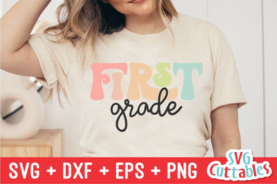 First Grade Teacher svg - 1st Grade Cut File - Teacher svg - dxf - eps - png - Cut File - Silhouette - Cricut - Digital Download SVG Svg Cuttables 