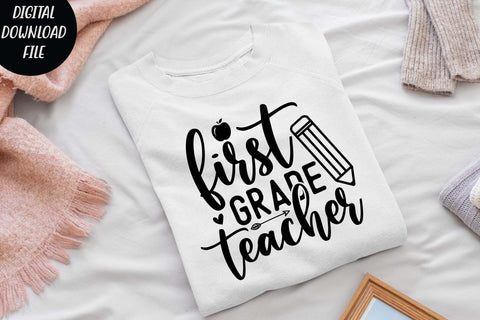 first grade teacher svg, teacher t shirt svg SVG Isabella Machell 