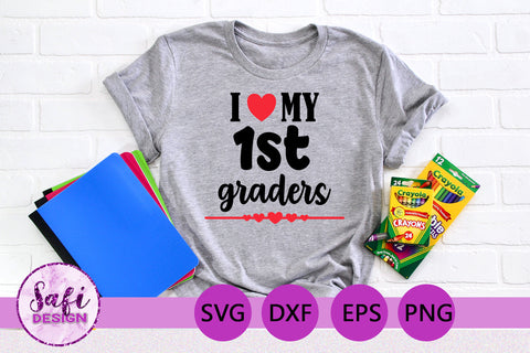 First Grade Teachers Cut File Bundle SVG Safi Design 
