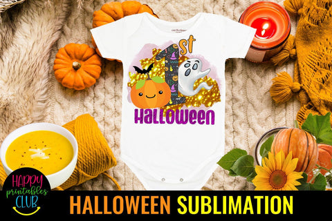 First Halloween Sublimation-Halloween Sublimation PNG Sublimation Happy Printables Club 