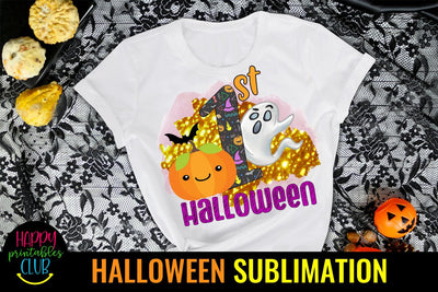First Halloween Sublimation-Halloween Sublimation PNG Sublimation Happy Printables Club 