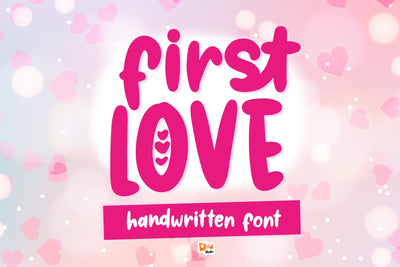 First Love Font Dm Letter Studio 