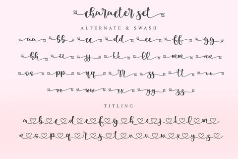 First Love Font Duo Font Letterara 