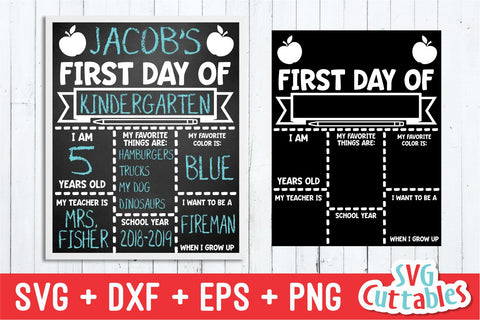 First or Last Day of School Apple SVG Svg Cuttables 
