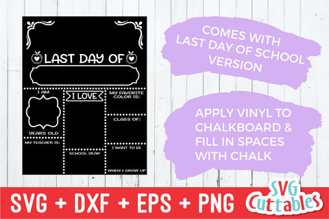 First or Last Day of School Apples SVG Svg Cuttables 