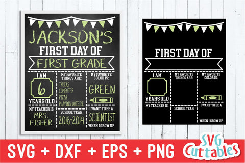 First or Last Day of School Flags SVG Svg Cuttables 